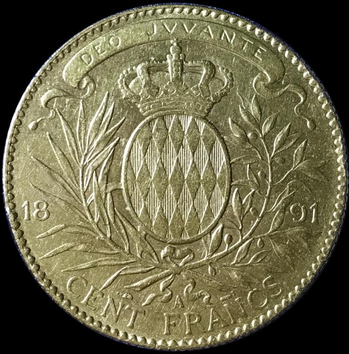 1891a albert i 100 francs revers