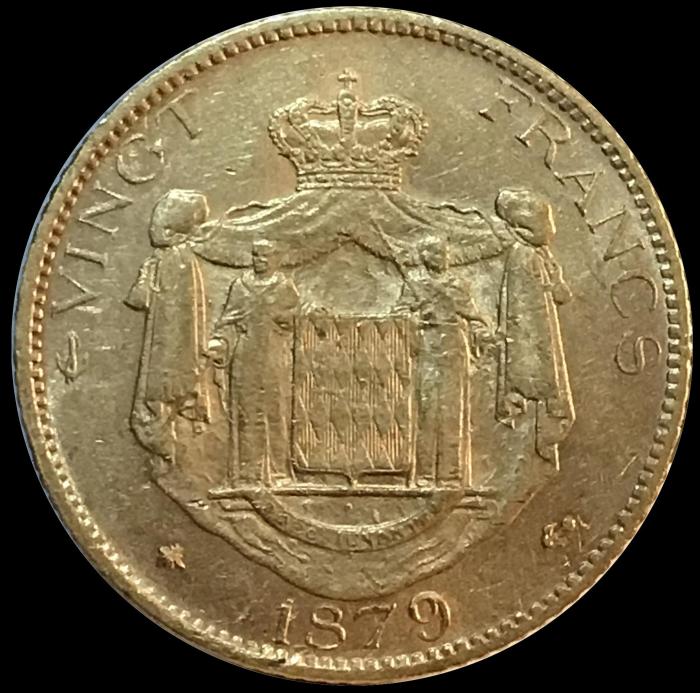 1879a charles iii 20 francs revers